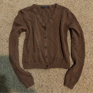 Sold - Brandy Melville brown eyelet sweater